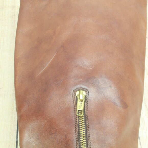 Coach Mysie Brown Tall Leather Knee High Riding Boots Shoes Pull On Size 8 - Picture 9 of 13